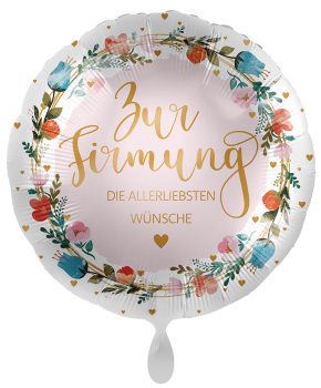 Folienballon - Firmung Blumen - ø 43cm